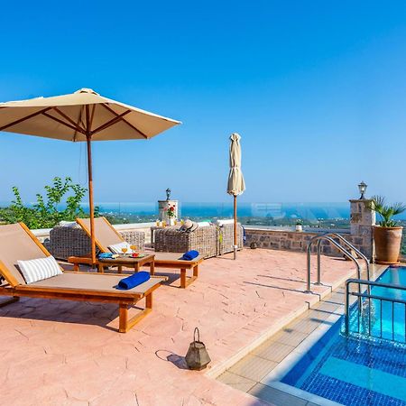 New Villa Kantifes 4 Families Or Couples With Private Pool & Bbq Κυριάννα Εξωτερικό φωτογραφία