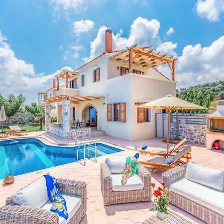New Villa Kantifes 4 Families Or Couples With Private Pool & Bbq Κυριάννα Εξωτερικό φωτογραφία