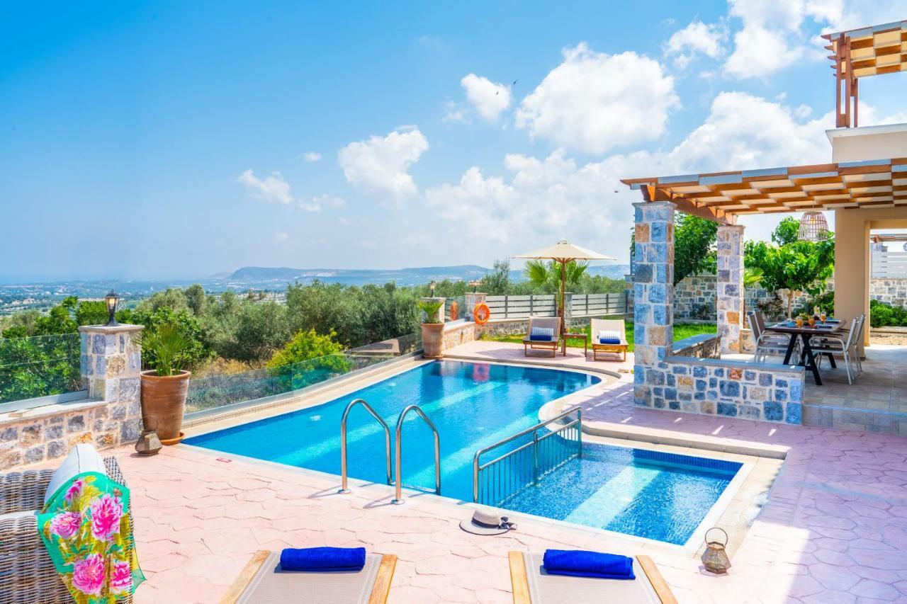 New Villa Kantifes 4 Families Or Couples With Private Pool & Bbq Κυριάννα Εξωτερικό φωτογραφία