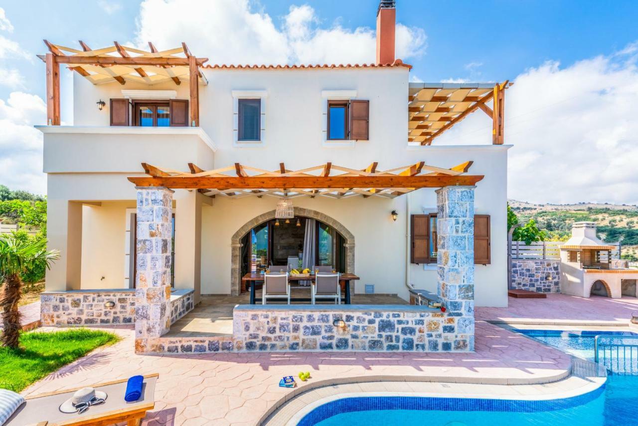 New Villa Kantifes 4 Families Or Couples With Private Pool & Bbq Κυριάννα Εξωτερικό φωτογραφία