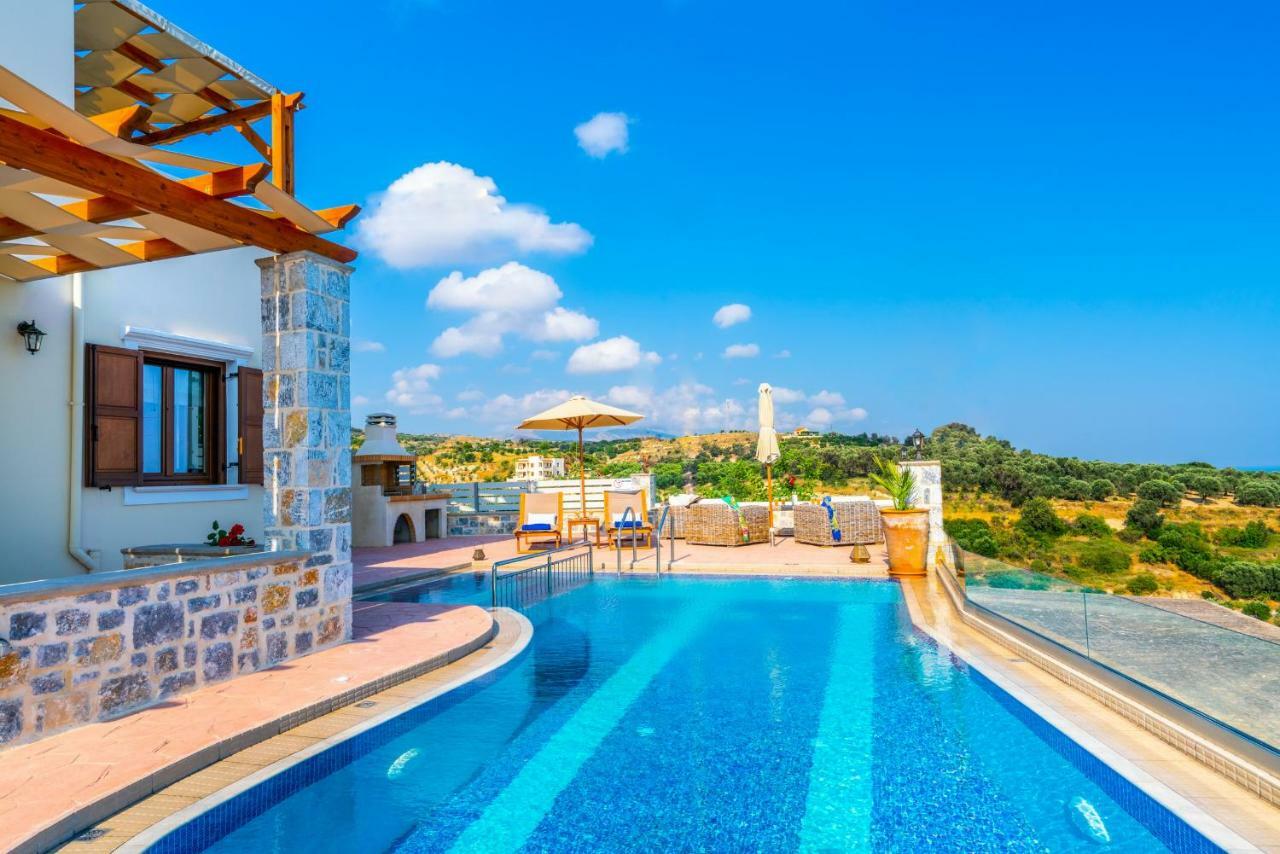 New Villa Kantifes 4 Families Or Couples With Private Pool & Bbq Κυριάννα Εξωτερικό φωτογραφία