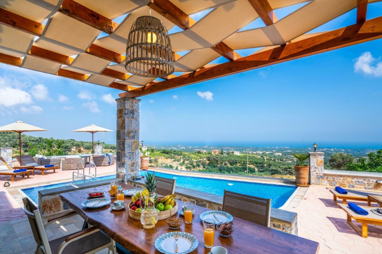 New Villa Kantifes 4 Families Or Couples With Private Pool & Bbq Κυριάννα Εξωτερικό φωτογραφία