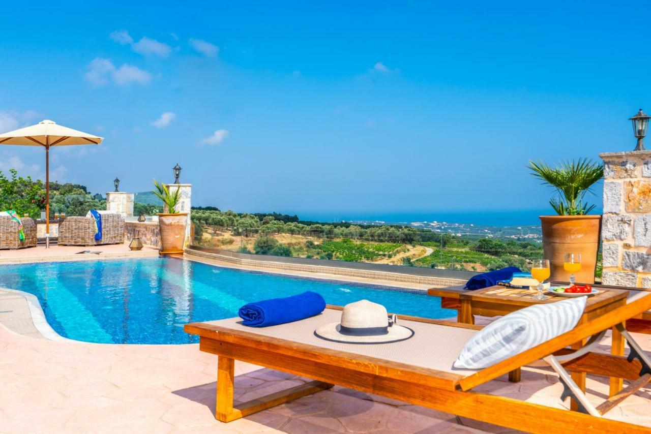 New Villa Kantifes 4 Families Or Couples With Private Pool & Bbq Κυριάννα Εξωτερικό φωτογραφία