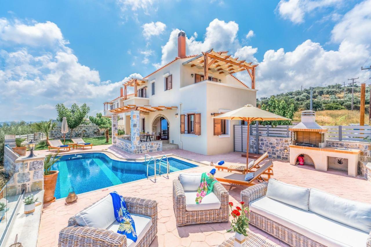 New Villa Kantifes 4 Families Or Couples With Private Pool & Bbq Κυριάννα Εξωτερικό φωτογραφία